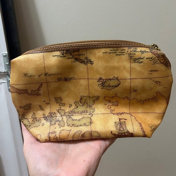 Alviero Martini Geo Classic Beauty Toiletry Cosmetic Bag 1A Classe Made In Italy - Picture 2 of 6